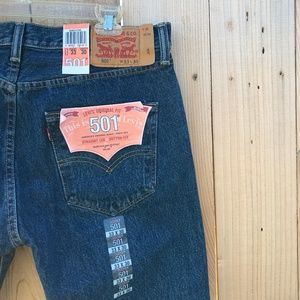 New Levi's 501 Vintage Style Blue Jeans